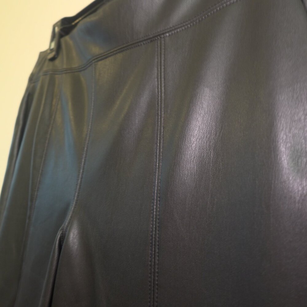 Cavalini Women Black Faux Leather Pants/Leggings